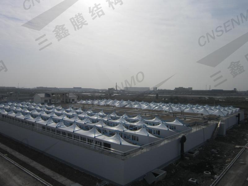 宁波鄞州污水厂反吊膜结构工程 宁波鄞州污水厂反吊膜结构工程