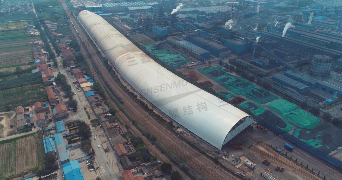 山西建邦铁路专用线抑尘设施膜结构工程 山西建邦铁路专用线抑尘设施膜结构工程