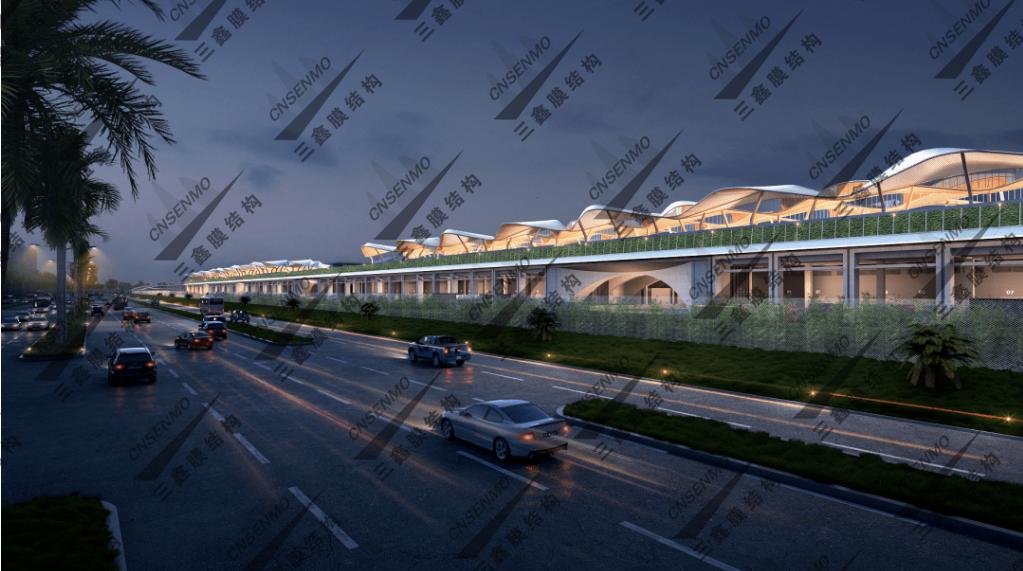 海口新海港和南港“二线口岸”(货运)集中查验场所膜结构 海口新海港和南港“二线口岸”(货运)集中查验场所膜结构